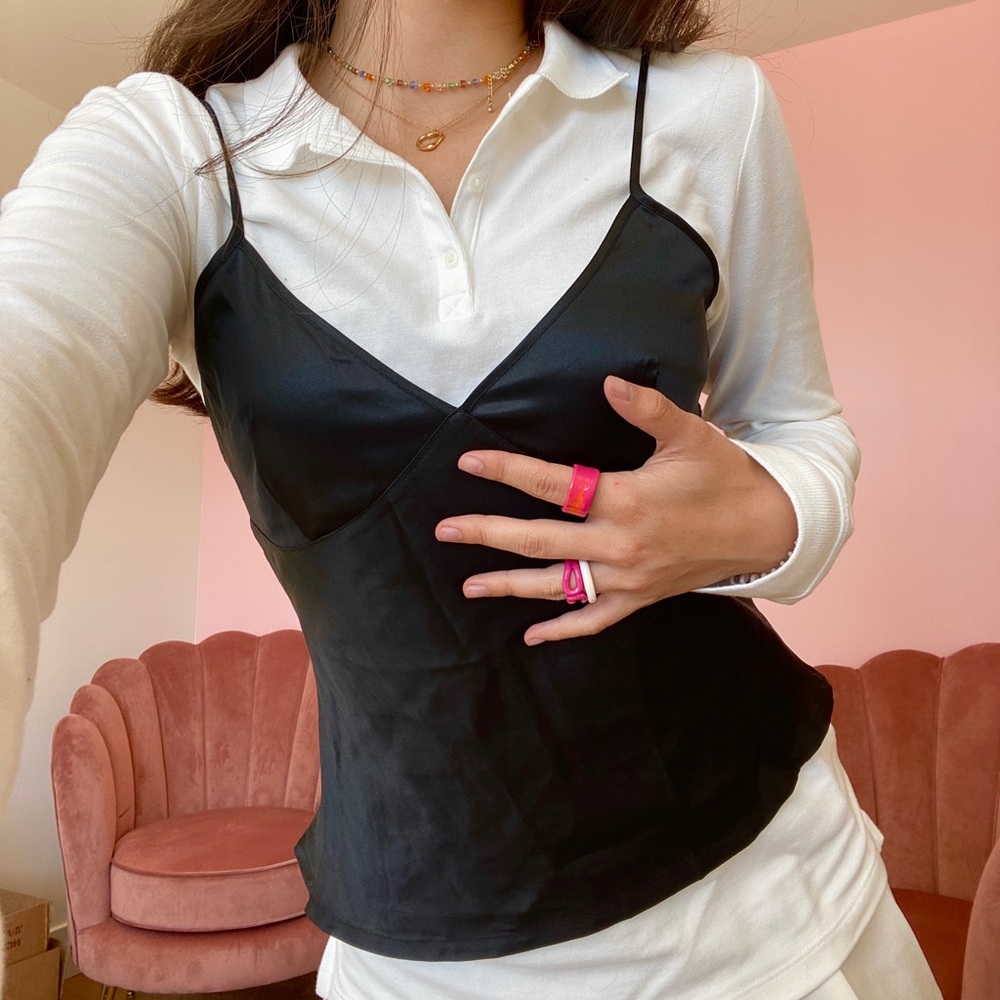 black satin camisole 🏴‍☠️